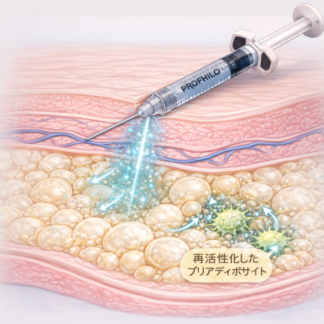 プロファイロの作用機序｜脂肪組織とプレアディポサイトに作用するバイオリモデリング